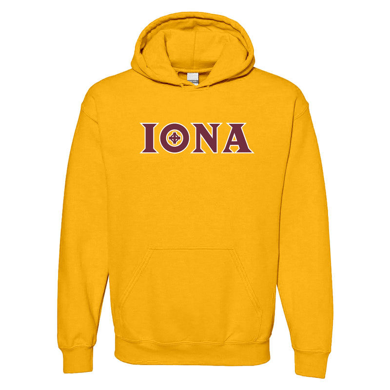 Iona University Gaels Secondary Logo Heavy Blend Hoodie - Gold