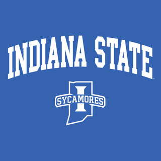 Indiana State University Sycamores Arch Logo Short Sleeve T Shirt - Royal