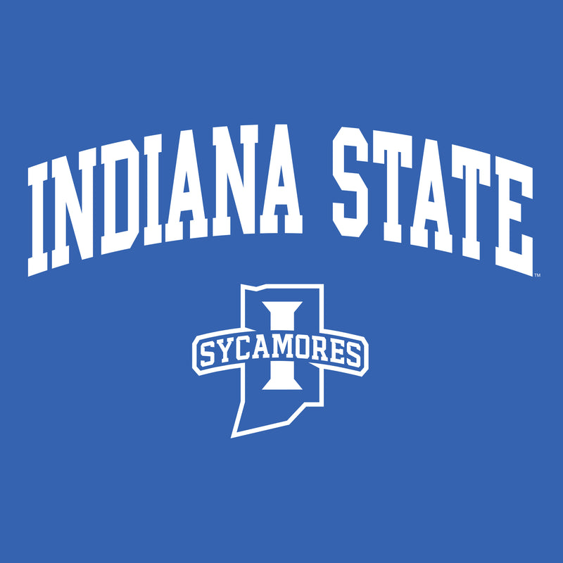 Indiana State University Sycamores Arch Logo Long Sleeve T Shirt - Royal