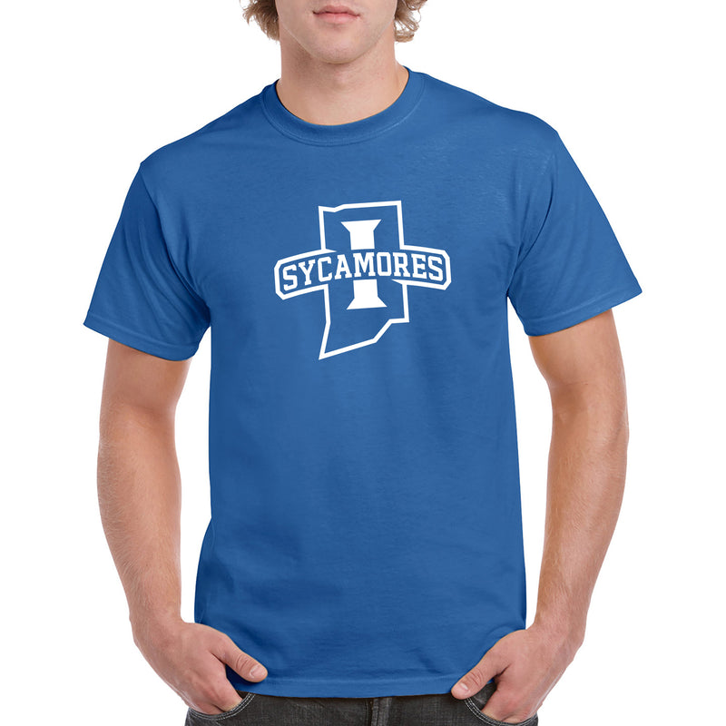 Indiana State University Sycamores Primary Logo Short Sleeve T Shirt - Royal