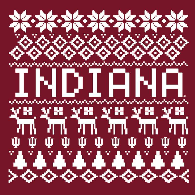 Indiana Holiday Sweater Tee - Cardinal