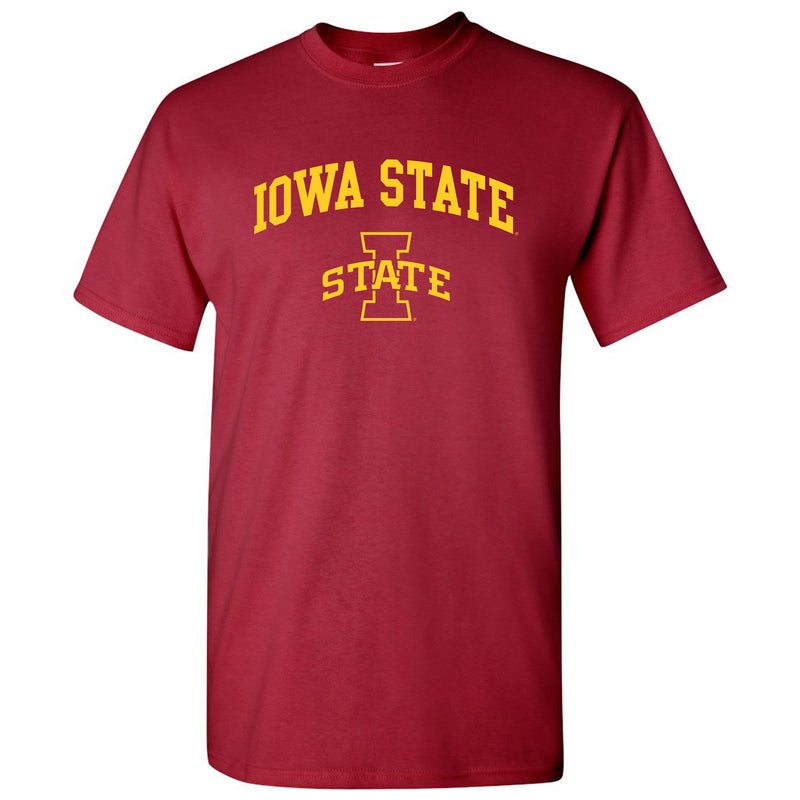 Iowa State University Cyclones Arch Logo Short Sleeve T Shirt - Cardinal
