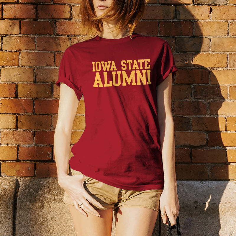 Iowa State University Cyclones Basic Block Alumni Short Sleeve T Shirt - Cardinal