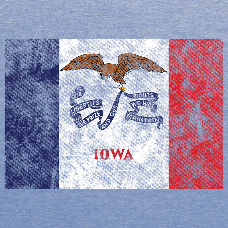 Iowa State Flag Triblend - Blue Triblend