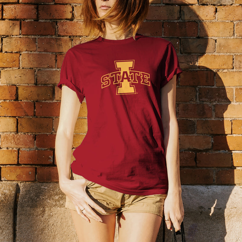 Iowa State University Cyclones Logo Short Sleeve T Shirt - Cardinal