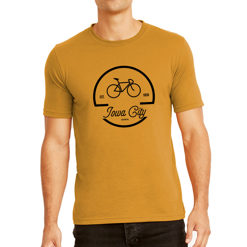 Iowa City Bike Logo - Antique Gold