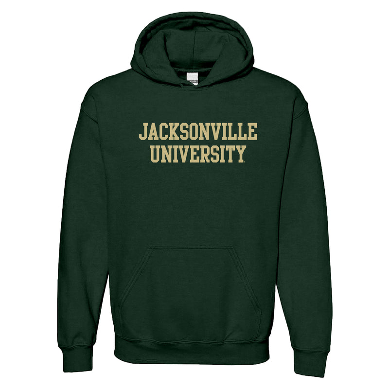 Jacksonville University Dolphins Basic Block Cotton Hoodie - Forest
