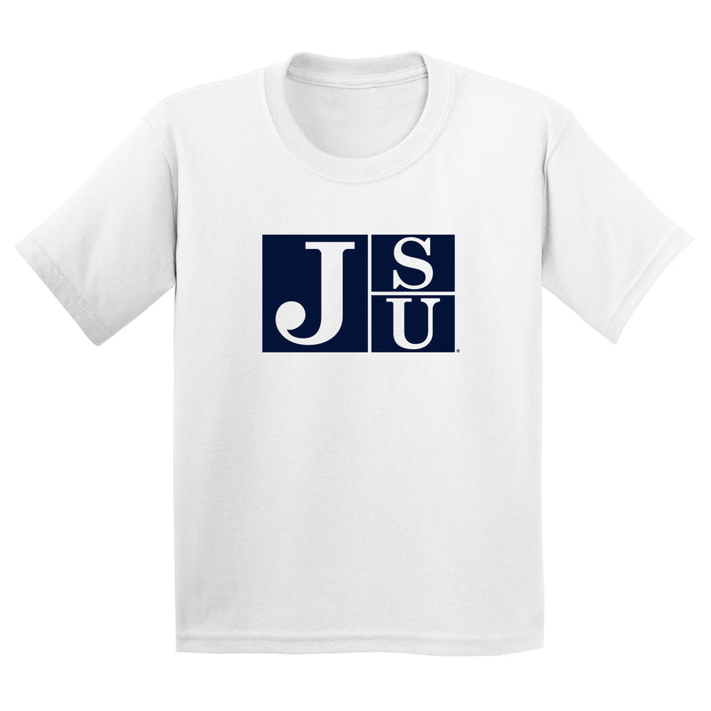 Jackson State Tigers Primary Logo Youth T Shirt - White