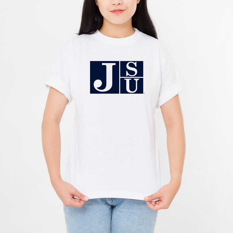 Jackson State Tigers Primary Logo T Shirt - White