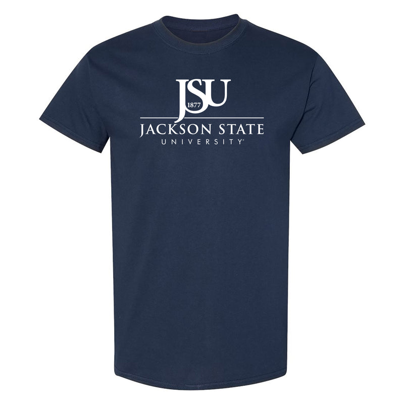 Jackson State Tigers Institutional Logo T Shirt - Navy