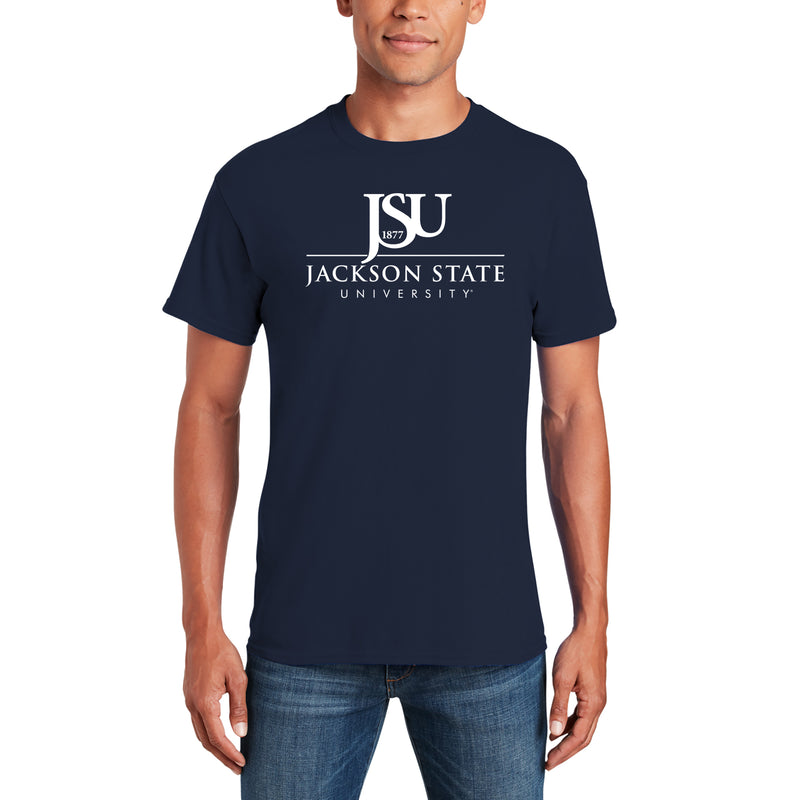 Jackson State Tigers Institutional Logo T Shirt - Navy
