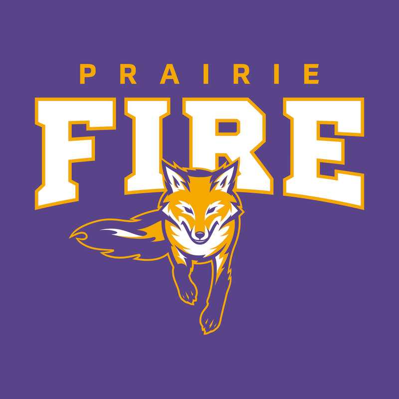 Knox College Prairie Fire Arch Logo Long Sleeve T Shirt - Purple