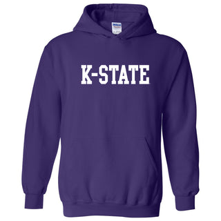 Kansas State University Wildcats Basic Block Cotton Hoodie - Purple