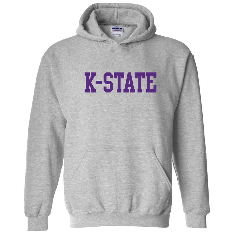 Kansas State University Wildcats Basic Block Cotton Hoodie - Sport Grey