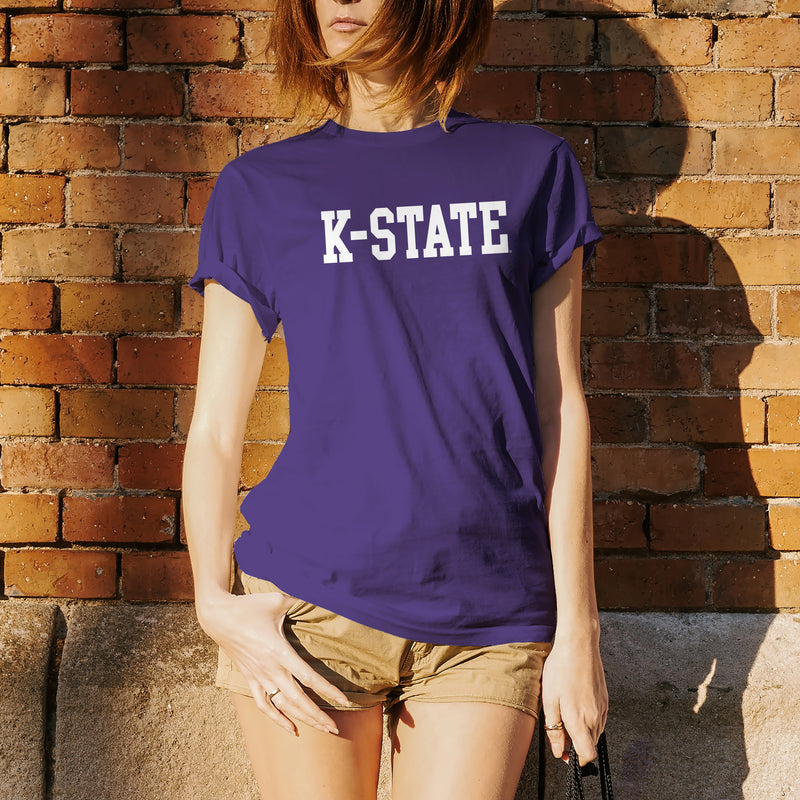 Kansas State University Wildcats Basic Block Cotton T-Shirt - Purple