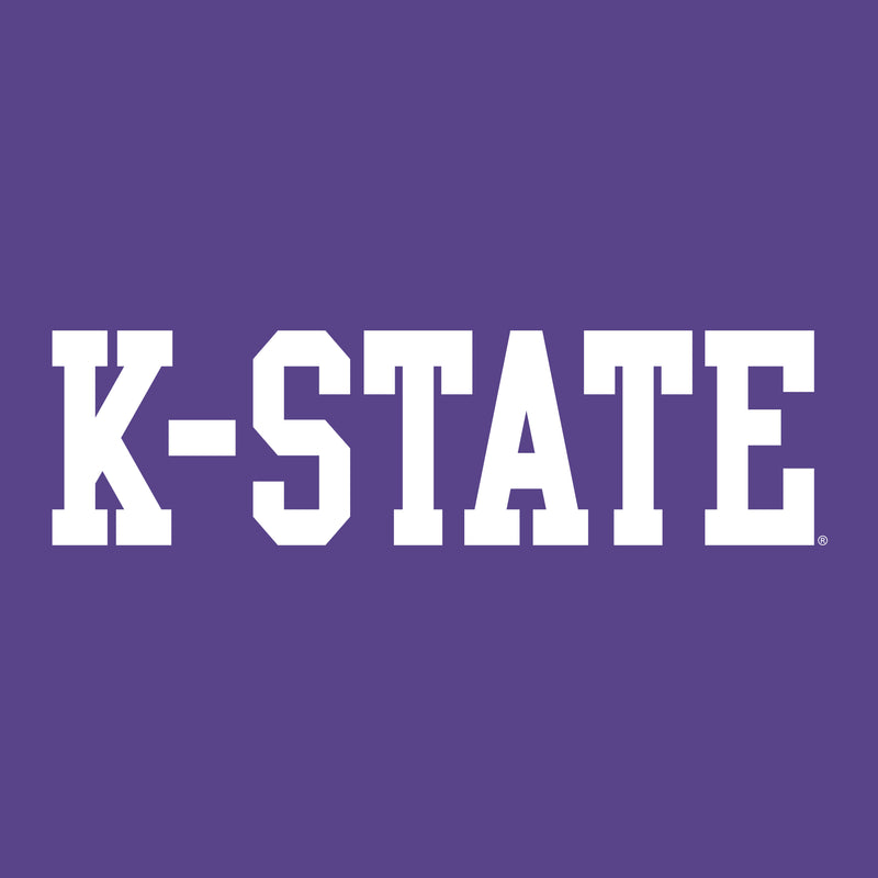Kansas State University Wildcats Basic Block Cotton Long Sleeve T-Shirt - Purple