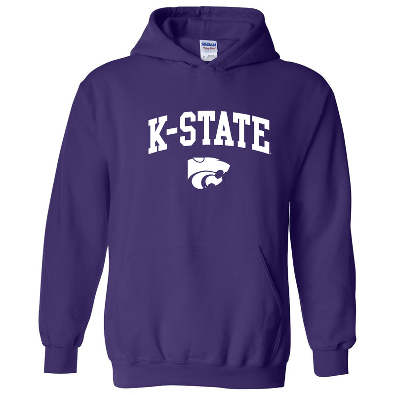Kansas State University Wildcats Arch Logo Cotton Hoodie - Purple