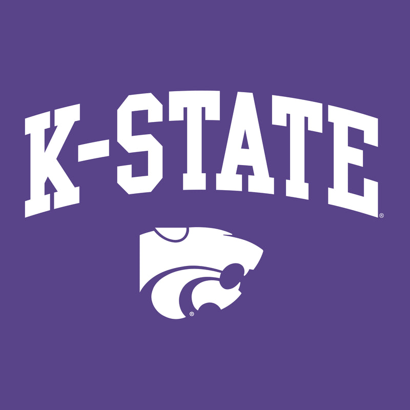 Kansas State University Wildcats Arch Logo Cotton T-Shirt - Purple