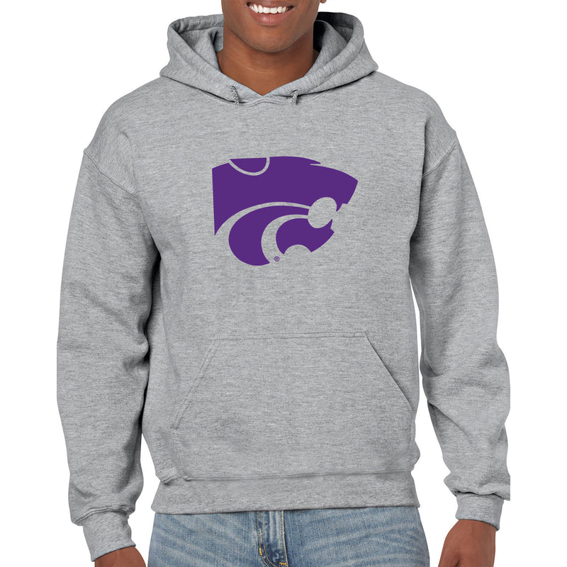 Kansas State University Wildcats Primary Logo Cotton Hoodie - Sport Grey