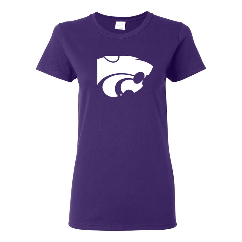 Kansas State University Wildcats Primary Logo Cotton Womens T-Shirt - Purple