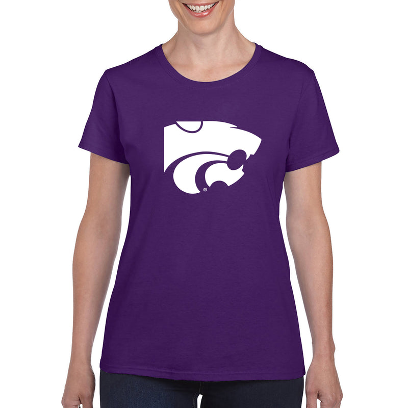 Kansas State University Wildcats Primary Logo Cotton Womens T-Shirt - Purple