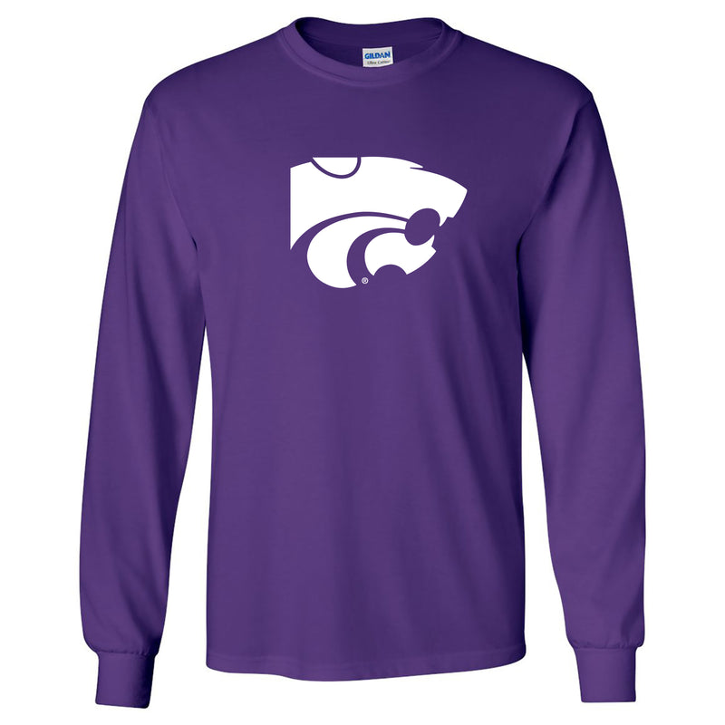 Kansas State University Wildcats Primary Logo Cotton Long Sleeve T-Shirt - Purple