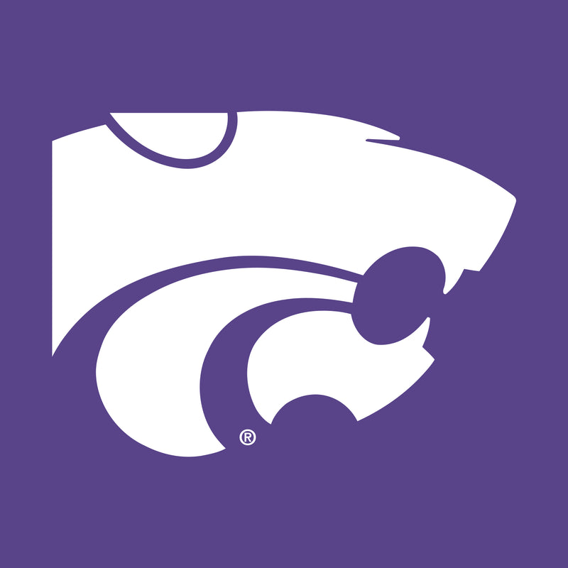 Kansas State University Wildcats Primary Logo Cotton Long Sleeve T-Shirt - Purple
