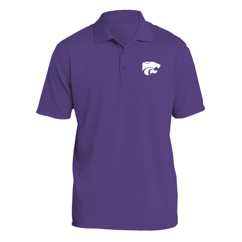 Kansas State University Wildcats Primary Logo Left Chest Embroidered Polo - Purple