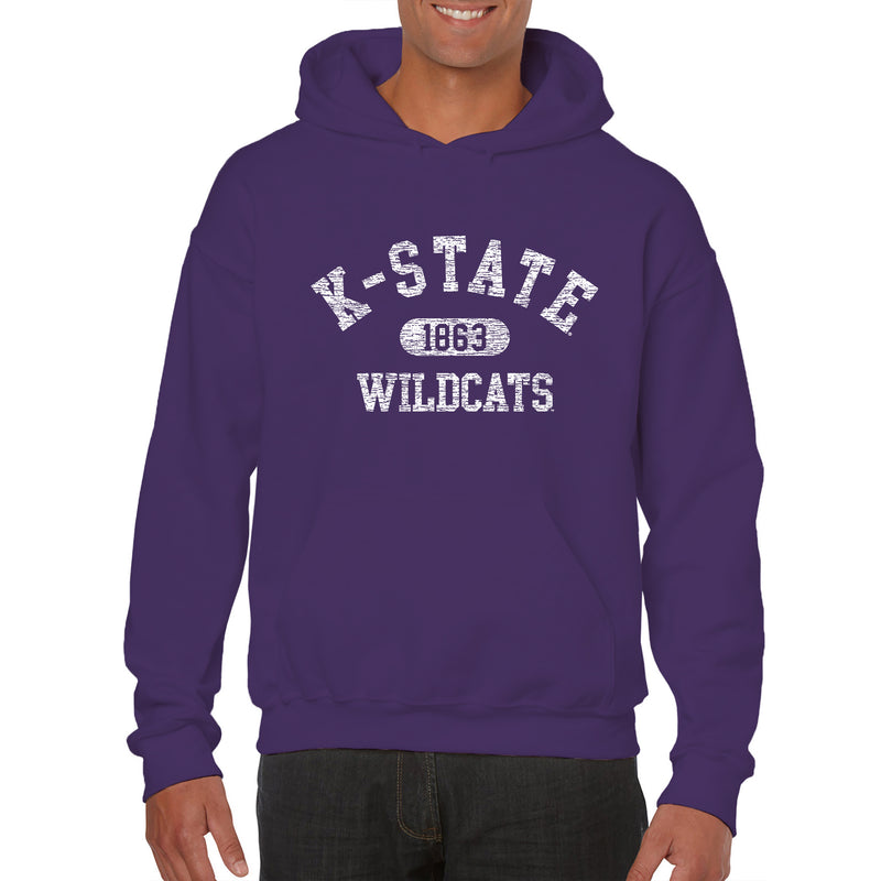 Kansas State University Wildcats Athletic Arch Logo Cotton Hoodie - Purple