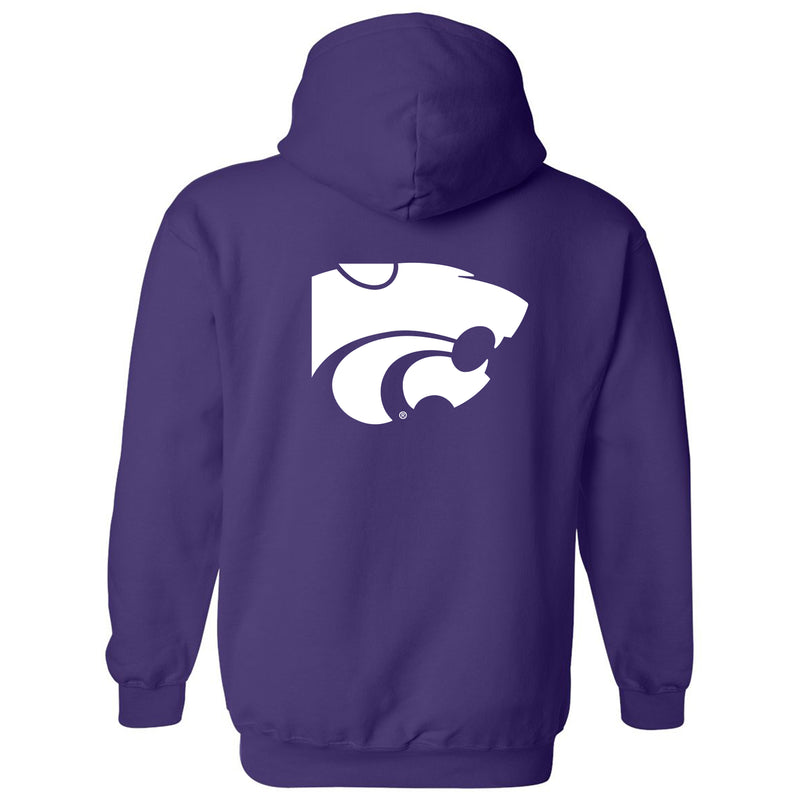 Kansas State University Wildcats Front and Back Print Cotton Hoodie - Purple
