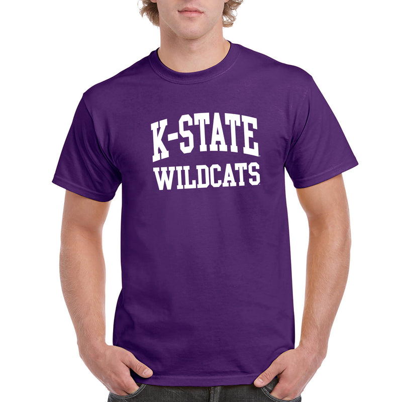 Kansas State University Wildcats Front and Back Print Cotton T-Shirt - Purple