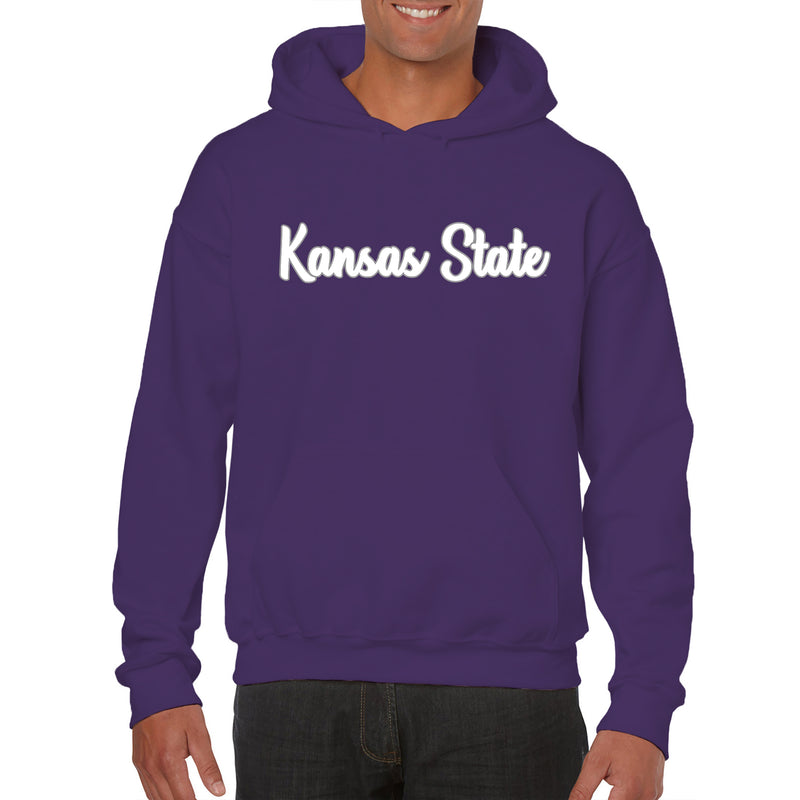 Kansas State University Wildcats Basic Script Cotton Hoodie - Purple