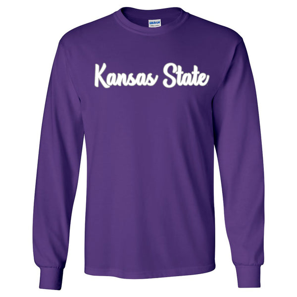Kansas State University Wildcats Basic Script Cotton Long Sleeve T