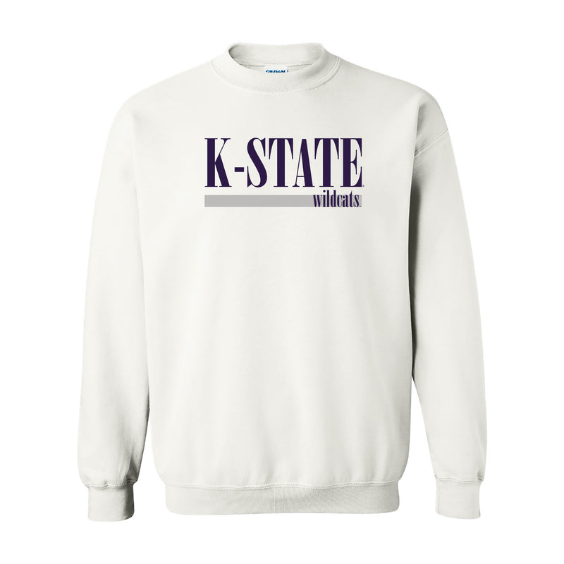 Kansas State University Wildcats Boldline Basic Cotton Crewneck Sweatshirt - White