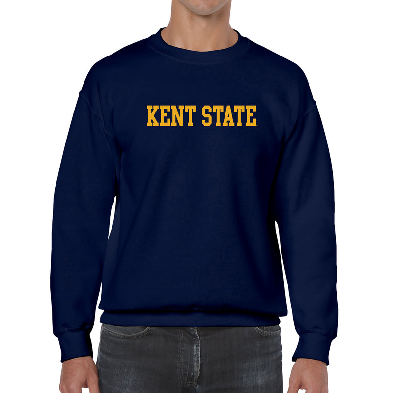 Kent State University Golden Flashes Basic Block Crewneck Sweatshirt - Navy