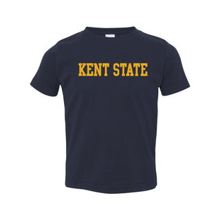 Kent State University Golden Flashes Basic Block Toddler Short Sleeve T Shirt - Navy