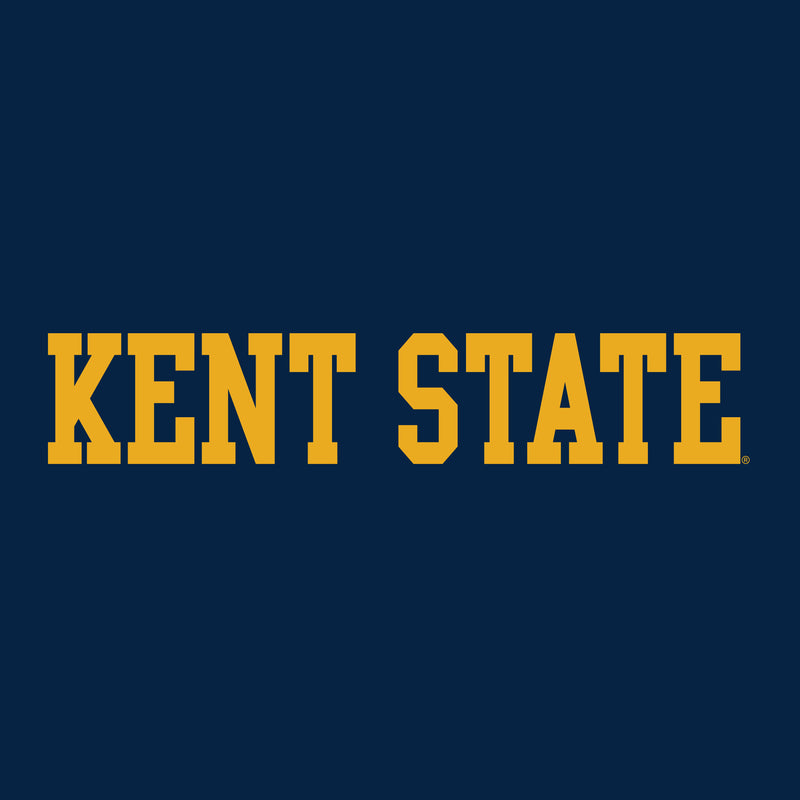 Kent State University Golden Flashes Basic Block Womens Short Sleeve T Shirt - Navy