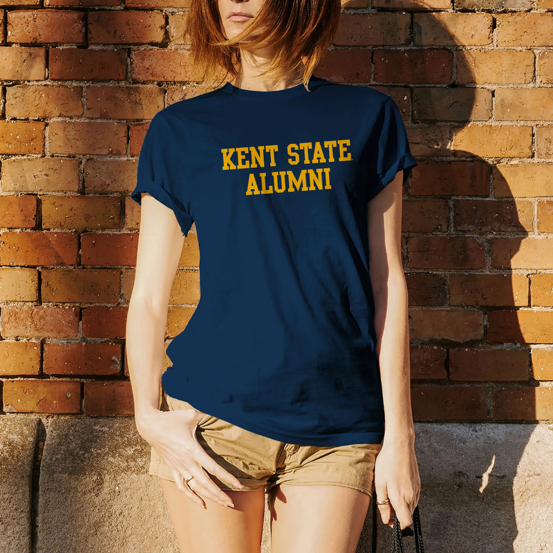 Kent State University Golden Flashes Basic Block Alumni Cotton Short Sleeve T Shirt - Navy