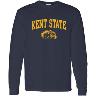 Kent State University Golden Flashes Arch Logo Long Sleeve T-Shirt - Navy