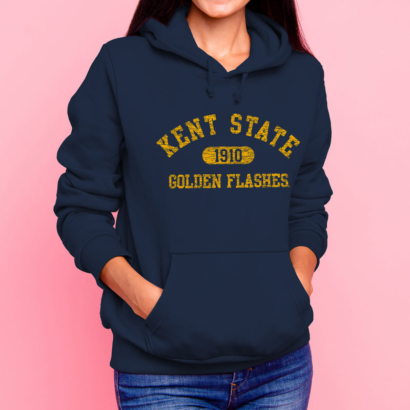 Kent State University Golden Flashes Athletic Arch Heavy Blend Hoodie - Navy