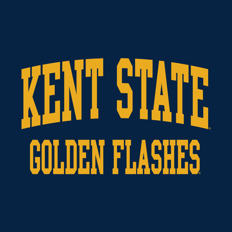 Kent State University Golden Flashes Front Back Print Short Sleeve T Shirt - Navy