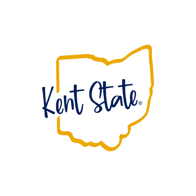 Kent State University Golden Flashes Playful Sketch Cotton Short Sleeve T Shirt - White