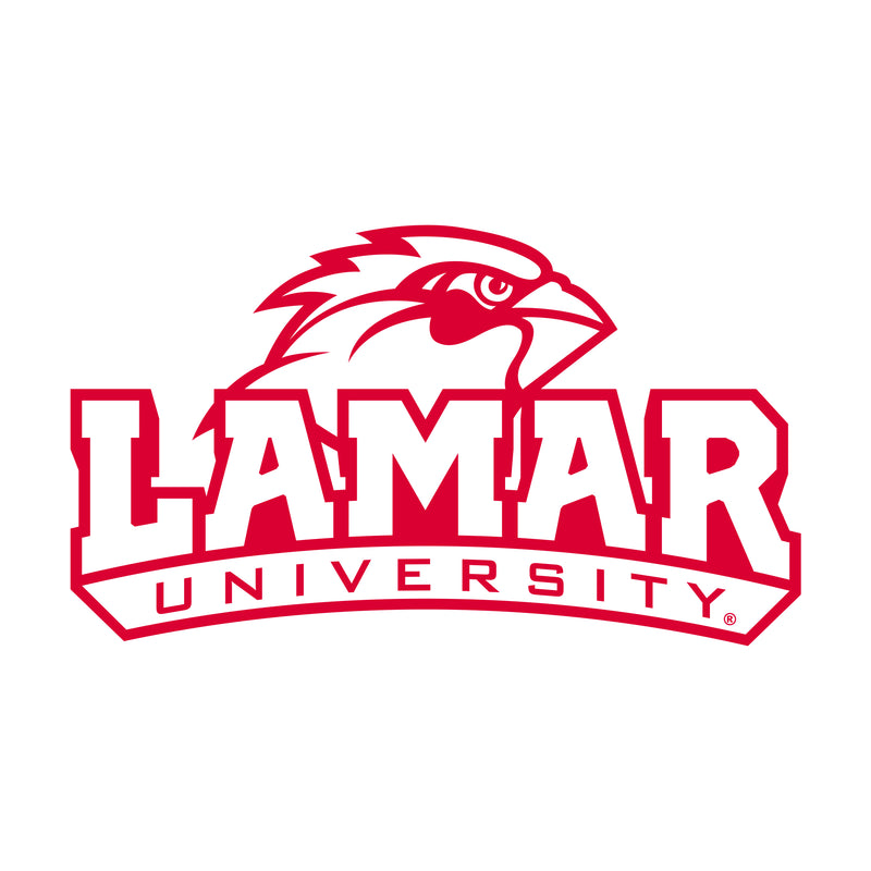 Lamar University Cardinals Arch Logo Short Sleeve T Shirt - White