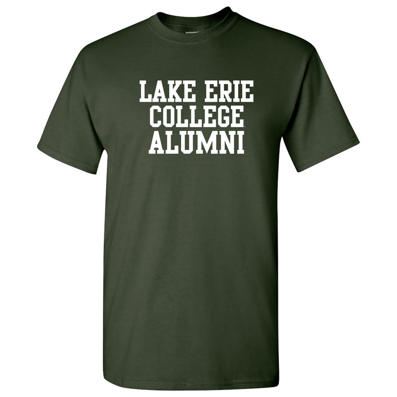 Lake Erie College Storm Alumni Basic Block Short Sleeve T Shirt - Forest