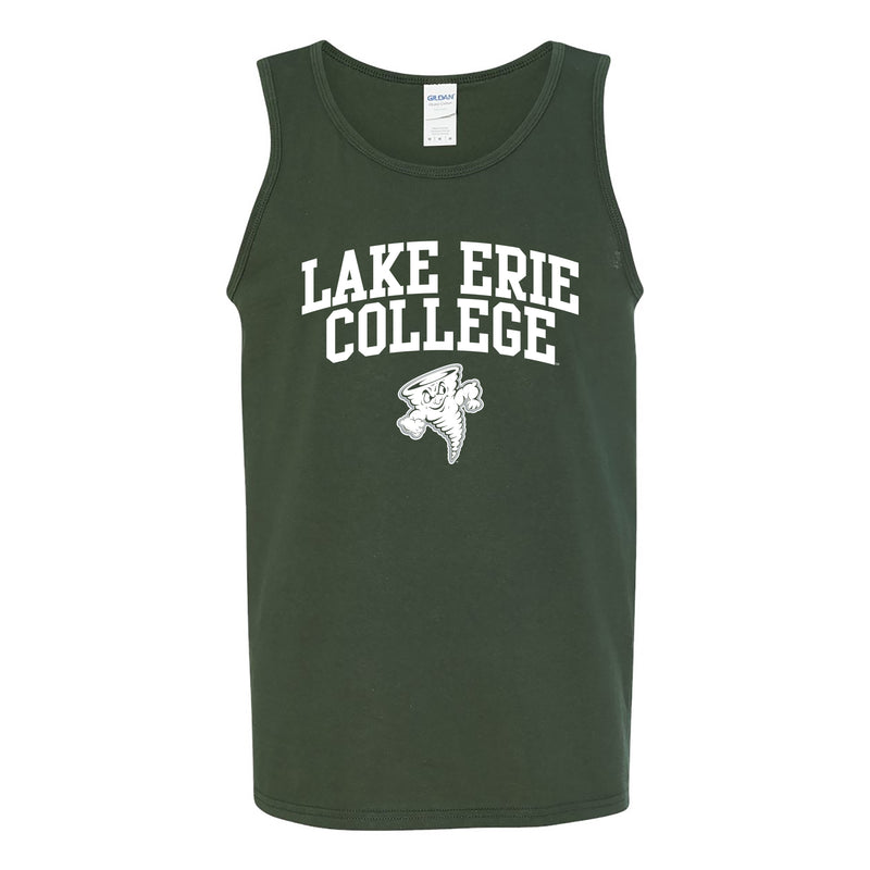 Lake Erie College Storm Arch Logo Tank Top - Forest