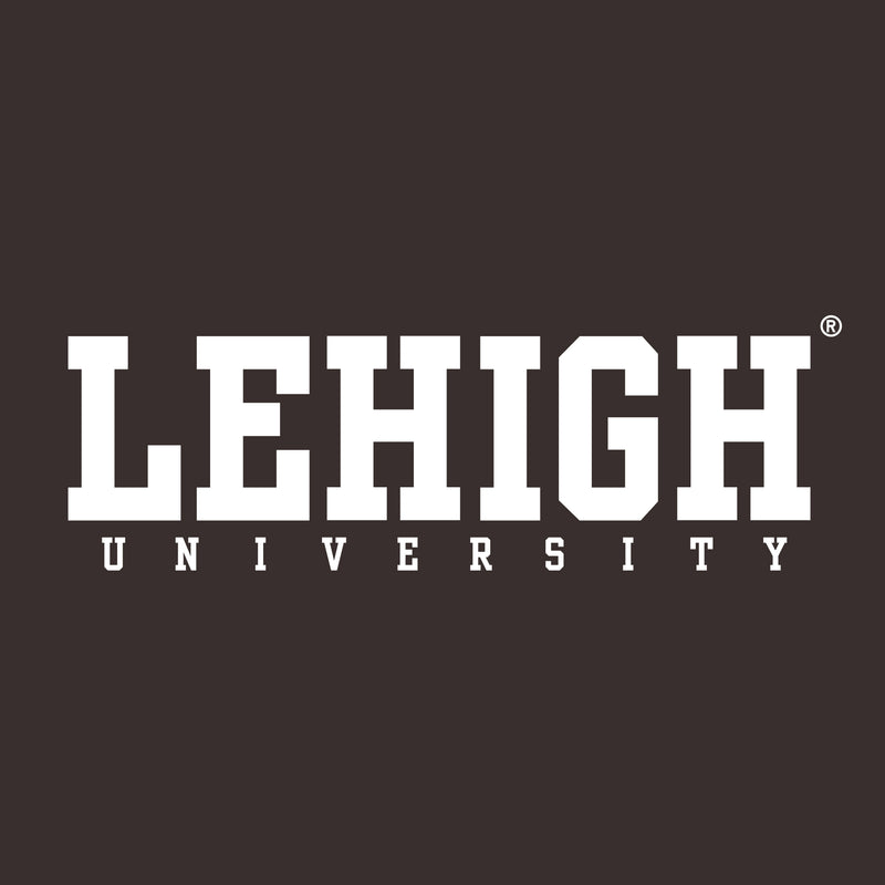 Lehigh University Mountain Hawks Basic Block Hoodie - Dark Chocolate