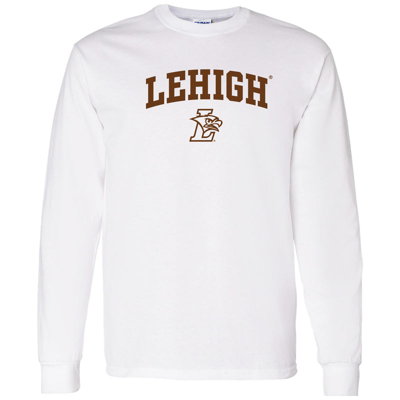 Lehigh University Mountain Hawks Arch Logo Long Sleeve T-Shirt - White