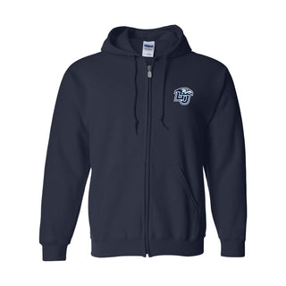 Liberty University Flames Primary Logo Full Zip Hoodie - Navy