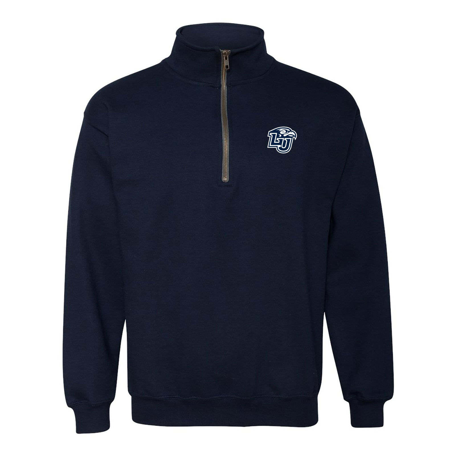 Liberty University Flames Primary Logo 1/4 Zip Sweatshirt Navy