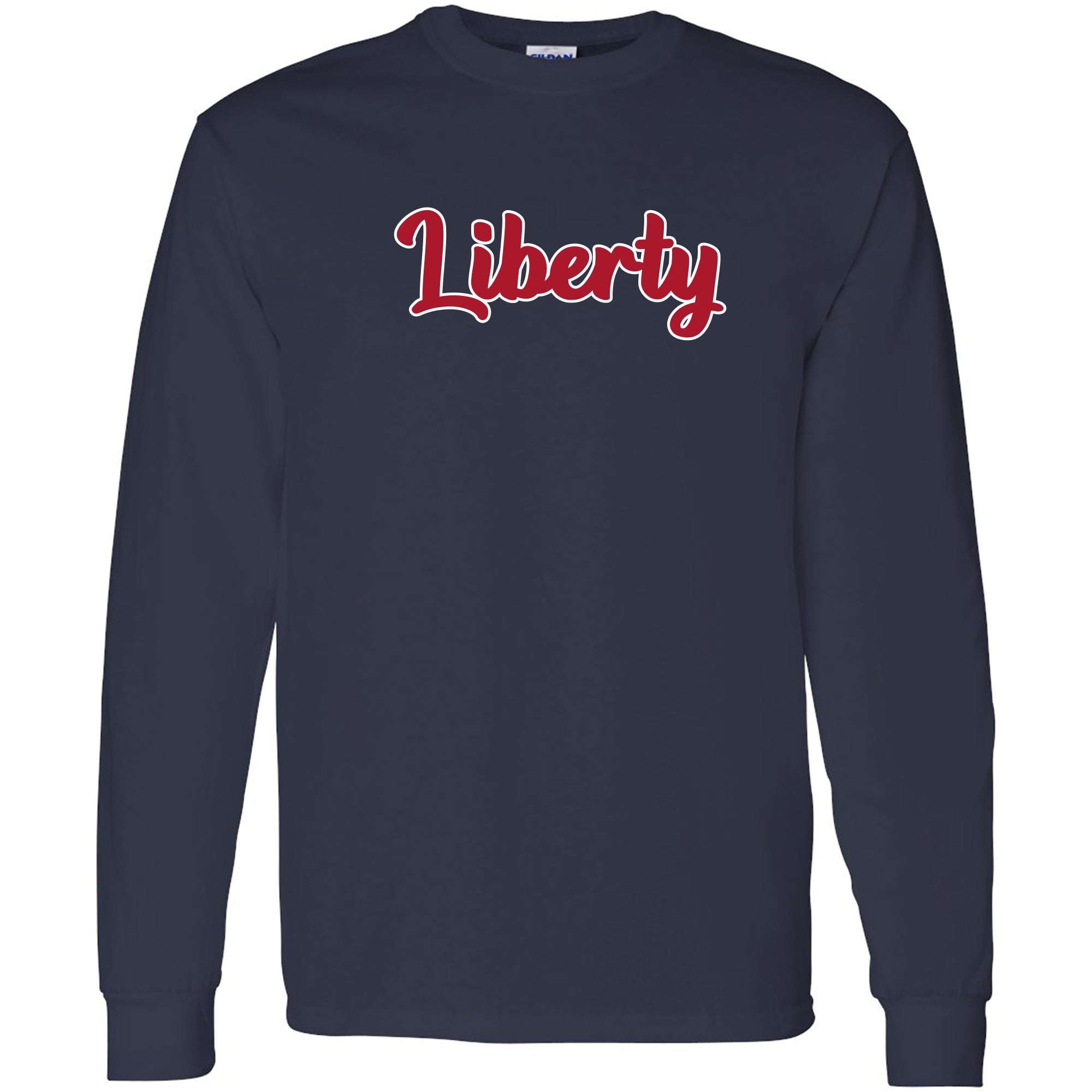 Men's Fanatics Branded Navy Liberty Flames Campus Long Sleeve T-Shirt Size: 3XL